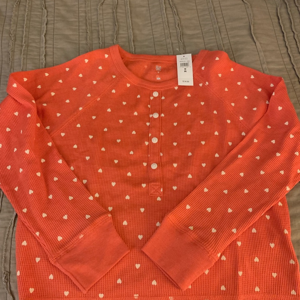 Gap Kids size medium cropped long sleeve Henley.